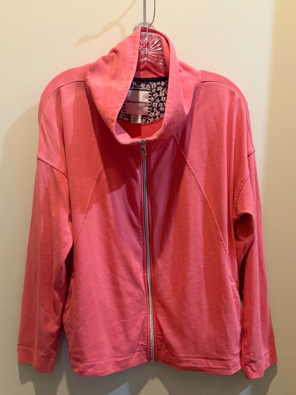 Tommy Bahama Coral Zip-Front Bomber Jacket